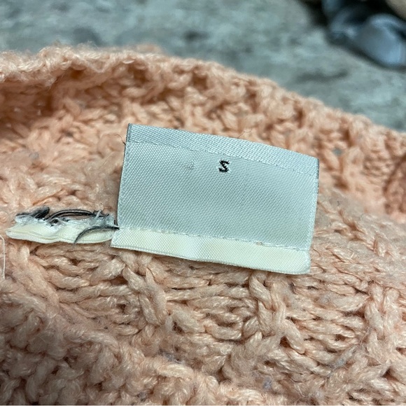 Noisy May Peachy Pink Chunky Knit Turtleneck Sweater Oversized Women’s Small - Picture 7 of 10